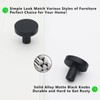 HANIHUA 30 Pack Black Cabinet Knobs, Solid Dresser Knobs Kitchen