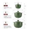 Minh Long 3.17 qt Porcelain Casserole for Cooking, Porcelain Pots