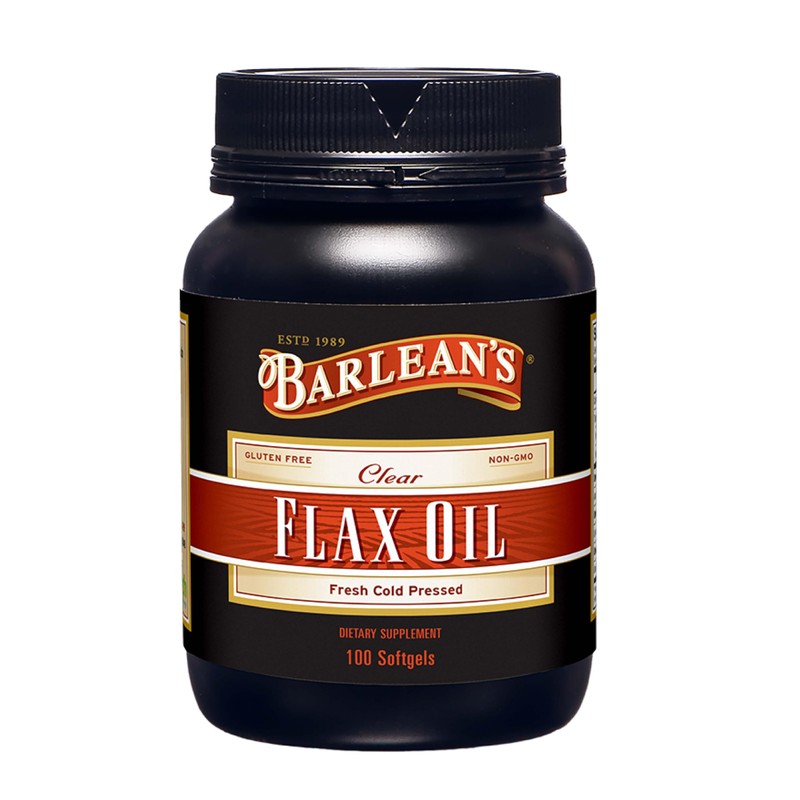 Barlean's Organic Oils Fresh Flax Oil Softgels, 100 Count Bottle