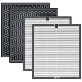 4-Pcs Replacement Filter Compatible with DAYETTE & FRESHDEW AP303 AP304 Air Purifiers, H13 HEPA Activated Carbon 3 In 1 Filter