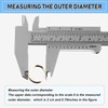 10 Pcs 150 mm Mini Plastic Caliper Vernier Caliper Double
