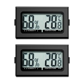 Digital Thermometer Indoor Hygrometer Mini Hygrometer Thermometer Indoor Reptiles Digital Hygrometer for Office, Kitchen, LCD Thermometer Incubator, Thermometer Greenhouse (2)