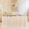 14FT Champagne Tulle Table Skirt for Rectangle or Round Table