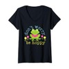 Womens Cute Frog Design for Women and Girls V-Neck T-Shirt