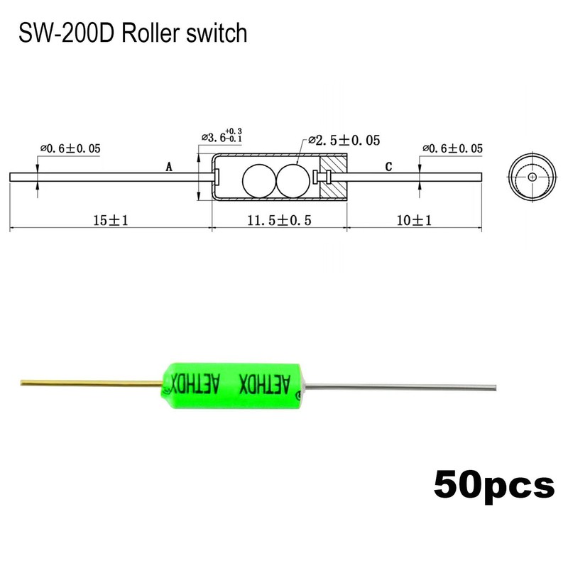 RUNCCI-YUN Tilt Sensor Angle Sensor Vibration Sensor Ball Switch 12V