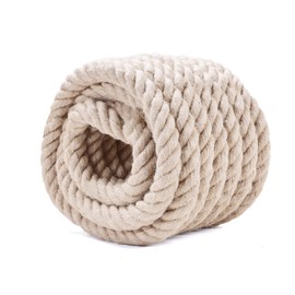 Natural Jute Rope 1-1/2 in x 50 Ft - Heavy Duty Thick Hemp Rope, Twisted Hemp Ropes for Crafts, Porch Swings, Tug of War, Railings, Nautical Decor, Landscaping & Home DIY Projects