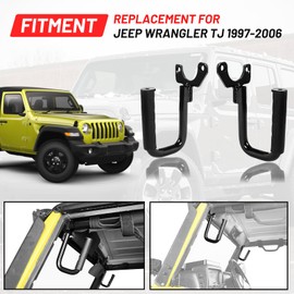 BOMLING Grab Handles, 2 pcs Front Grab Bars for Jeep Wrangler TJ & Unlimited 1997-2006, Black