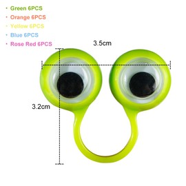 Eye Finger Toy, Eyeball Finger Puppet Rings, Eye Finger Puppets, Large Eyes Finger Ring, Finger Puppet Educational Finger Toy, Eyeball Finger Rings, Googly Eyes, 5 Colours, 30 Pieces