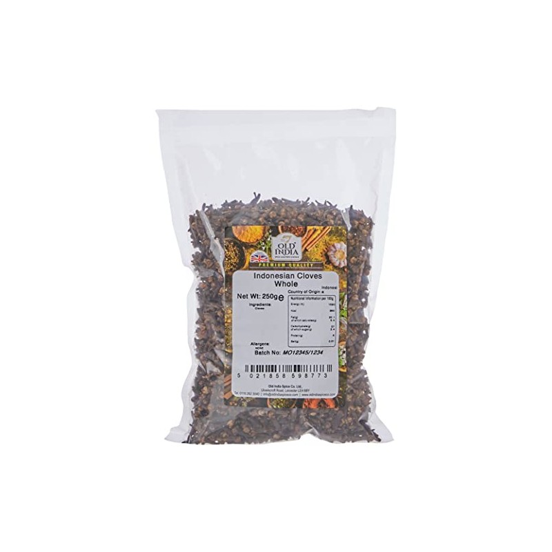 Old India Indonesian Whole, Cloves, 250 Count