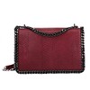 Crazy Chic Women's Chain Shoulder Bag Snake Leather Quilted Flap