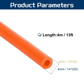 PATIKIL Rubber Tube 4M Length 3mm Inner Diameter 6mm Outer Diameter Natural Latex Rubber Tube High Elasticity Band Tube Cuttable Hose Elastic Parts Training Tube Laboratory Sports Exercise Band Muscle