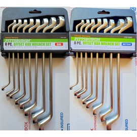 pittsburgh 8 Pc Metric and 8 Pc SAE Offset  Box End Wrench Set