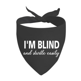 Blind Dog Bandana I'm Blind Dog Bandana Blind Awareness Dog Scarf (BLIND and Startle D) Pack of 1