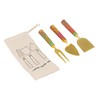 Creative Co-Op 3-Piece Stainless Steel Cheese Knife Set with Resin