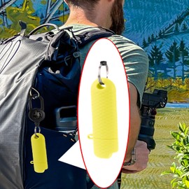 Waterproof Lighter Case Cover Holder for BIC Regular Lighters Sleeve Type J6 Outdoor Survival Multipurpose Seal Lighter Pouchfor Hiking and Camping（2 Yellow）