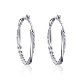 925 Sterling Silver Infinity Hoop Earrings, Heart Hoop Earrings, Square Hoop Earrings, Jewellery for Women, 925 Sterling Silver