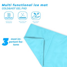 Pillow Cooling Pad Mat, Pillow Cold Pillow Injuries, Perfect for Night Sweats, Migraines, Fevers, Hot Flashes, Place on Pillow, Reusable (Green)