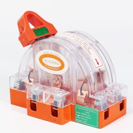 YXQ Double Pole Knife Switch Copper Plated 63A Electric Brake Safety DPST Switch for Industrial Appliances,Clear