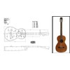 Plan of a vintage Martin-style Parlor (Parlour) Acoustic Guitar - Full Scale Print