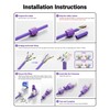 VCELINK CAT6 Tool-Free RJ45 Connector, No-Crimp Compact UTP Reusable Plug