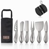 Esie Houzie 6-Piece Cheese Knife Set, Premium Stainless Steel, Storage