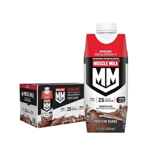 Muscle Milk Genuine Protein Shake Chocolate, 11 fl oz, 18-pack