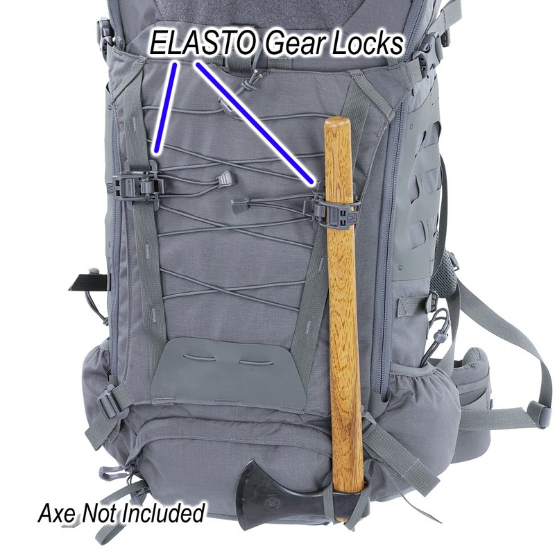 VANQUEST ELASTO Cerraduras de Engranaje (Paquete de 2), Gris Wolf
