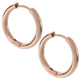 SCIOLTO Hoop Earrings, Ring Earrings, 18 G, Set of 2, Binaural, Stainless Steel, Simple, Piercing That Does Not Need To Catch On Earrings, Men's, Women's,, Silver Stainless Steel