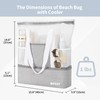YICHFO Beach Bag for Women, Mesh Tote Bags with Cooler