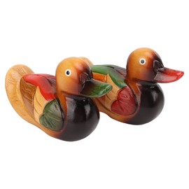 Mandarin Ducks Pair, 2Pcs Chinese Mandarin Ducks Feng Shui Figurine Statue Yuan Yang Love Birds Statue Couple Bird Decor Valentines Day Gifts, Feng Shui Home Dcor