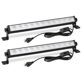 2 Pack 24W LED Shop Light, Plug in Garage Light with 6.5FT Cord and On/Off Switch, 6000K 5400LM Work Shop Lighting for Garage Workshop Warehouse Factory Yard