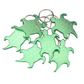 Swatom Turtle Aluminum Alloy bottle opener keychain, Creative Gifts, 6 Piece