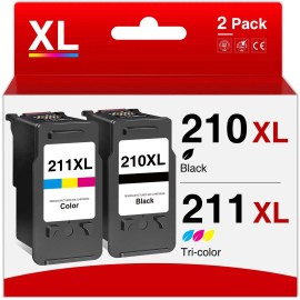For Canon 2-Pack Ink replacement for Canon PG-210XL CL-211XL PIXMA MP240 250 270 260
