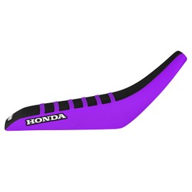 Enjoy Mfg Seat Cover - Compatible Fit for Honda 1999-2007 TRX 400EX TRX 400 EX TRX400 Quad - Color Sides & Rib #203 (Purple Sides/Black top/Purple Ribs)