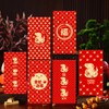 YQQZQChinese Hongbao,18Pcs Red Envelope Paper Pocket,Lucky Money Envelope Chinese Traditional