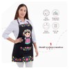 AMBORELLA, Mandil de Cocina Negro, Unisex, Set de 3 piezas