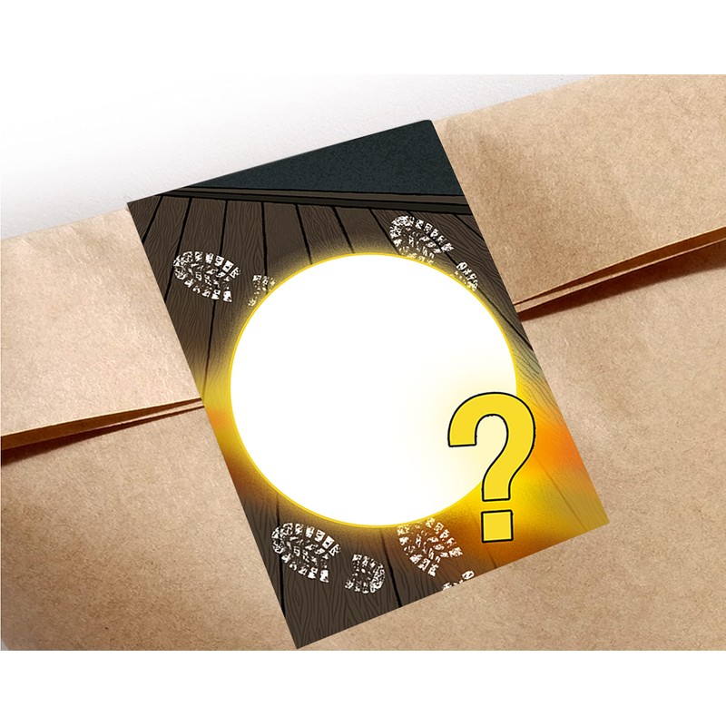 Junapack 12 sacchetti regalo (naturale) + 12 adesivi Escape Room