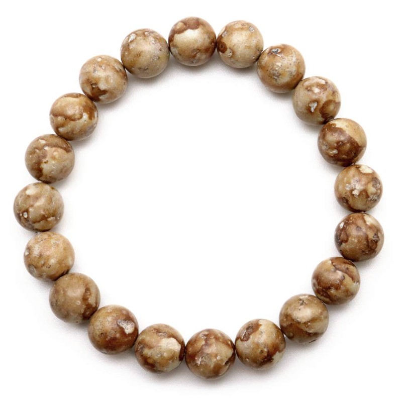 GOLD STONE Himekawa Medicinal Stone Bracelet, 0.4 inches (10 mm),