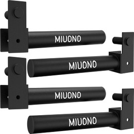 MIUONO Power rack Attachmentments, Weight Plate Holder Rack Storage for 2X2 Power Rack Squat Rack, Longer Bar 11" Fit 2" Weight Plates (4 Pack)