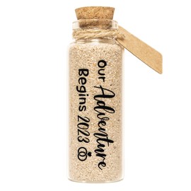 Tarro de recuerdo de arena de luna de miel, regalos románticos de luna de miel para parejas recién casadas, novias y novios, regalos de despedida de soltera, registro de boda, compromiso, ideas únicas de regalo de viaje, esenciales para luna de miel (tar