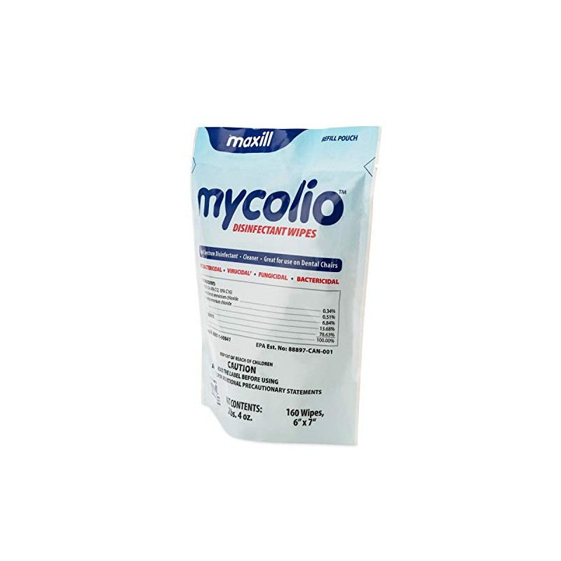 Mycolio Hospital Grade Disinfectant Wipes - 160 Wipes - 6"