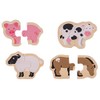 Bigjigs Toys Wooden Two Piece Puzzles - Farm Animals