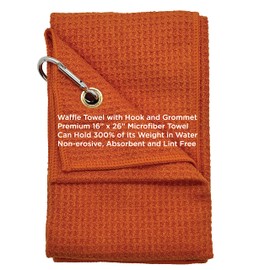 Zero Friction Premium Microfiber Golf Towel, Orange