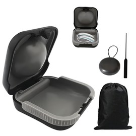 atnayo 4 Pcs Hearing Aid Case Set, Waterproof Compact Hearing Aid Cases (65 * 65 mm)