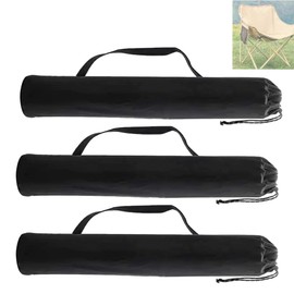 XLANMAY 3PCS Camping Chair Replacement Bags - Sturdy Chair Bags for Folding Chairs Carry Storage Bag for Camping Chair Outdoor Travel (Black/No Chairs Included)