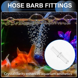 INFINAUTO Plastic Hose Barb Fittings, 3/16" Stright Barb Connector Plastic Clear, 10 Pcs