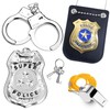 ZDNT Handcuffs Police Real Steel Set, Handcuffs Children's Police Set, Children's Police Accessory Set, Children's Police Handcuffs, Children's Handcuffs Police Children for Cosplay Police Costume