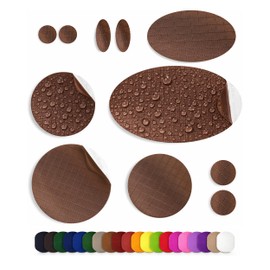 aZengear Repair Patches for Jackets, Tent, Shoe Toe, Air Mattress, Inflatables, PVC Gear - Waterproof, Self-Adhesive, Tear-Cold-Heat-Resistant, Down Puffer Coat (11 Pieces, Brown)