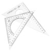 Operitacx 5sets Transparent Triangle Ruler Set for Students Multifunctional Measuring