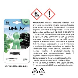 Rhütten Deo Little Joe Fresh Mint Auto-Lufterfrischer, Lufterfrischer für Luft, Grün, frische Minze